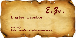 Engler Zsombor névjegykártya